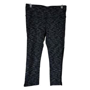 Alo Yoga Heather Charcoal Grey Capri Leggings Size Medium Good Condition
